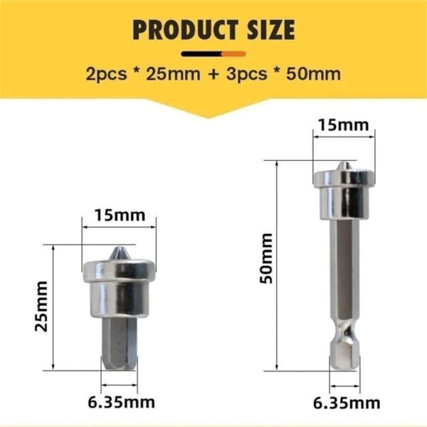 Teursa 5pcs Set Magnetic Positioning Screwdriver Bits - Image 5