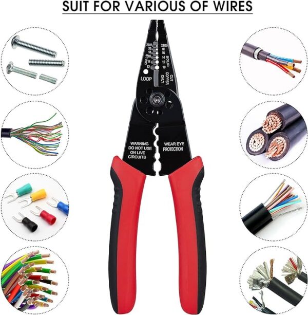 WG-015 Professional 8-inch Wire Stripper/wire crimping tool - Image 2