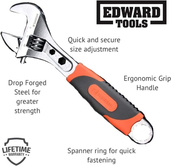 Edward Tools Pro 8" Adjustable Wrench - Image 5
