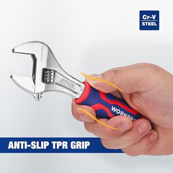 WORKPRO 6-inch Adjustable Wrench - Image 3