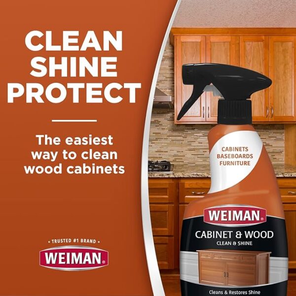 Weiman Cabinet & Wood Clean & Shine Clean and Protect Spray - Image 3