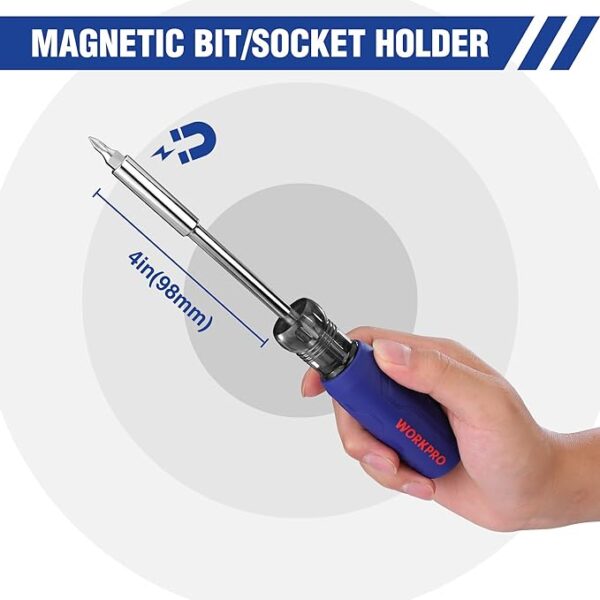 WORKPRO 61PC Magnetic Screwdriver Bits & Nut - Image 4