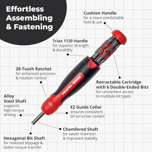 Megapro Multi Bit Ratcheting Screwdriver Set - Image 6