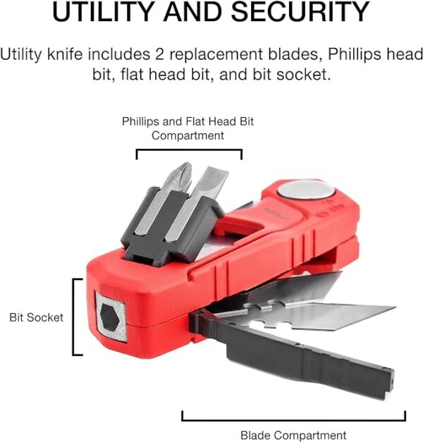 NEIKO 00678A 4-In-1 Folding Utility Knife Box Cutter Knives & Wire Stripper - Image 3