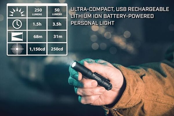 Streamlight 66604 MicroStream 250-Lumen EDC Ultra-Compact Flashlight with USB Rechargeable Battery - Image 5