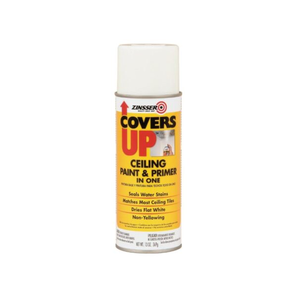 Zinnser 03688 Covers Up Stain Sealing Ceiling Paint, White